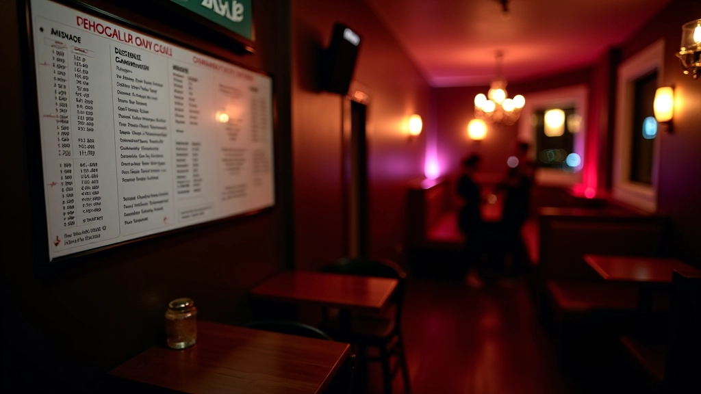 Cork dance event schedule displayed on a modern venue wall with event times and dates clearly visible