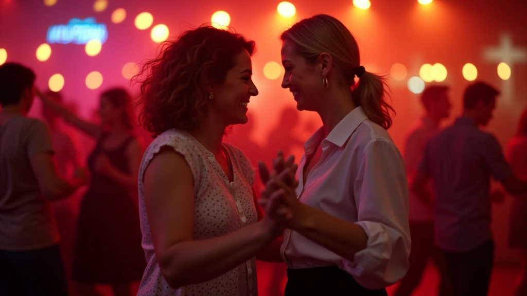 Group of mature adults dancing together at a Cork dance venue, various dance styles visible