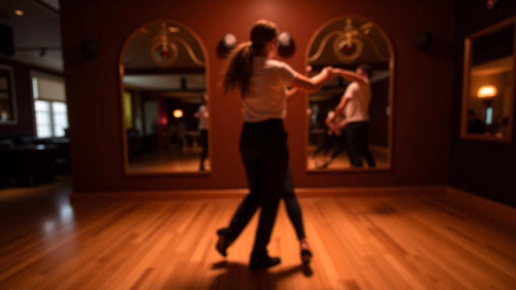 Modern dance venue in Dublin city center with mirrors, polished dance floor, and professional lighting setup